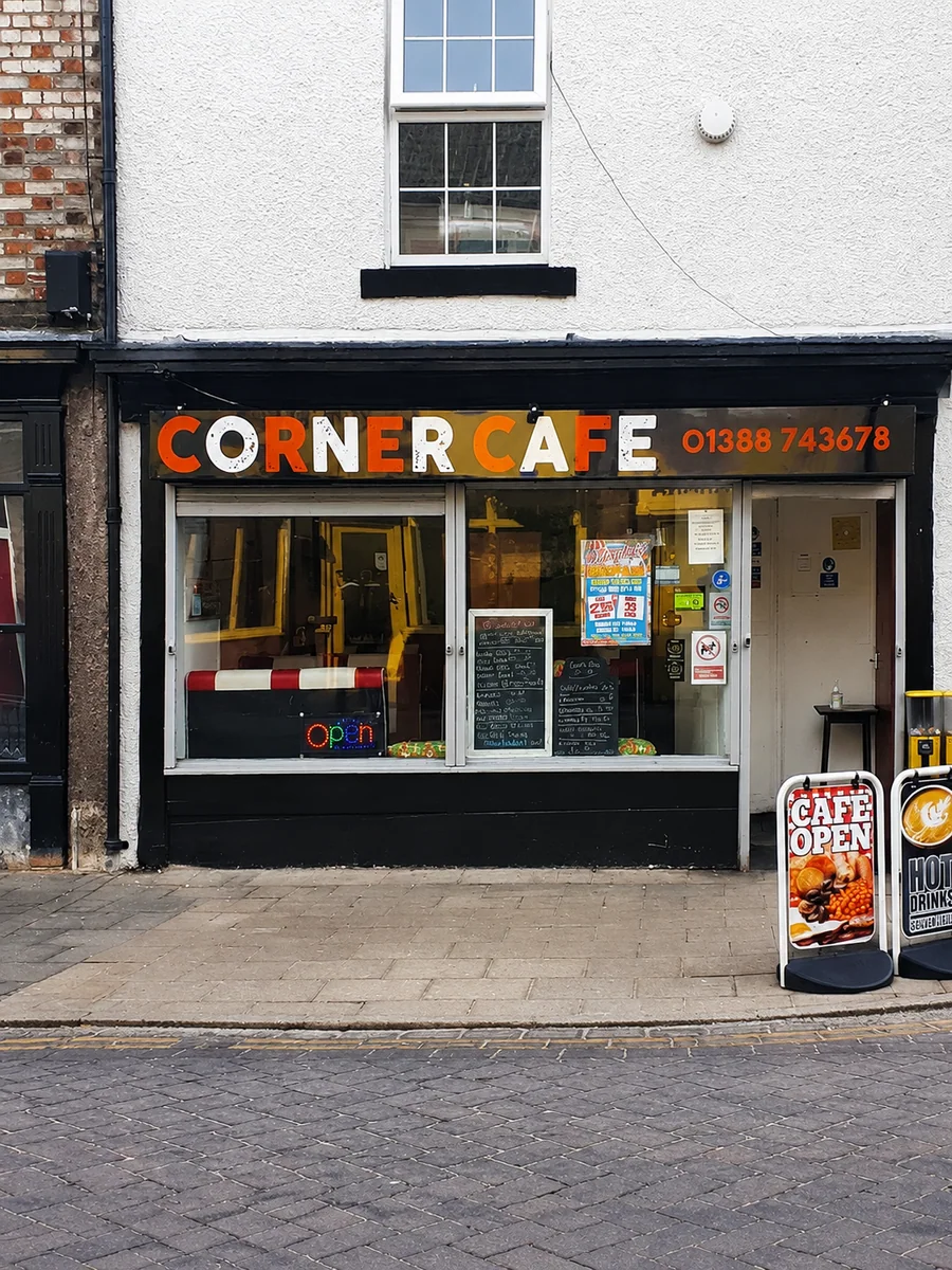 The Corner Cafe storefront on Church Street